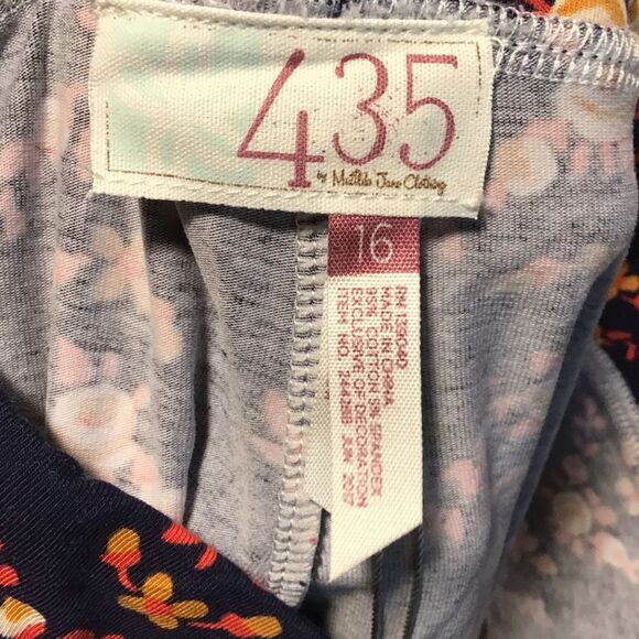 Girls Matilda, Jane, navy, flower, print leggings, size 16 - Picture 4 of 5